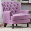 Buttoned Back Studded Accent Chair - Purple