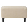 Buttoned Back Armhair & Footstool - Beige