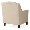 Buttoned Back Armhair & Footstool - Beige