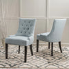 Buttoned Back Dining Chair - Light Blue (Single)