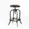 Industrial Swivel Iron Bar Stool - PU