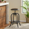 Industrial Swivel Iron Bar Stool - PU