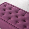 Buttoned Top Lift Up Ottoman Storage Footstool - Fuchsia