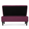 Buttoned Top Lift Up Ottoman Storage Footstool - Fuchsia