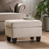 Small Fabric Footstool - Natural