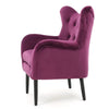 Velvet Wingback Arm Chair - Fuchsia