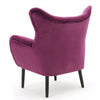 Velvet Wingback Arm Chair - Fuchsia