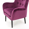 Velvet Wingback Arm Chair - Fuchsia