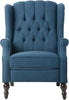 Buttoned Back Recliner - Dark Blue