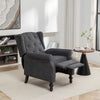 Buttoned Back Recliner - Charcoal