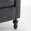 Buttoned Back Recliner - Charcoal