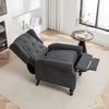 Buttoned Back Recliner - Charcoal