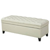 Bench Storage Footstool - Ivory PU