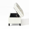 Bench Storage Footstool - Ivory PU