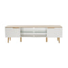 White & Oak Effect TV Unit