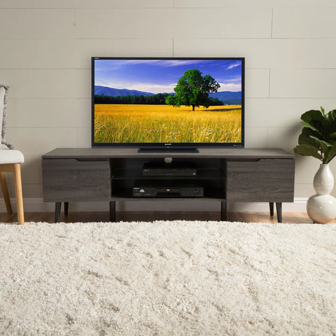 Smoked Grey Oak Effect TV Unit - Standard