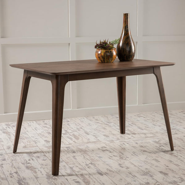 Walnut Effect Fixed Top Table