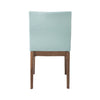 Set of 2 - Dining Chairs - Mint with Walnut Finish