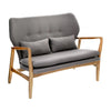 Grey & Birchwood 2 Seater Sofa