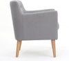 Buttoned Back Club Chair - Grey