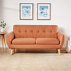 Buttoned Back Pettie Sofa - Orange