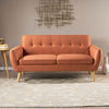 Buttoned Back Pettie Sofa - Orange