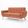 Buttoned Back Pettie Sofa - Orange