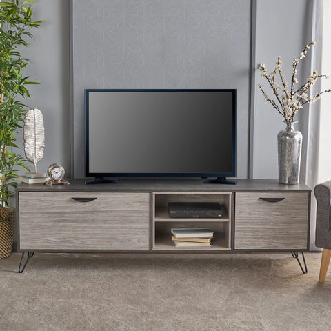 Grey Oak Effect TV Unit - Large