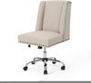 Studded Swivel Office Chair - Natural