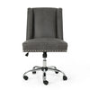 Studded Swivel Office Chair - Dark Grey