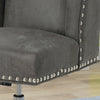 Studded Swivel Office Chair - Dark Grey