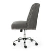 Studded Swivel Office Chair - Dark Grey