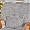 Fabric & Wood Rocking Chair - Grey