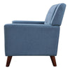 Mid Century Tufted Fabric Armchair - Blue