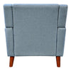 Mid Century Tufted Fabric Armchair - Blue