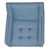 Mid Century Tufted Fabric Armchair - Blue