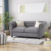 Buttoned Roll Top Sofa - 2 Seater