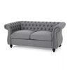 Buttoned Roll Top Sofa - 2 Seater