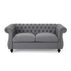 Buttoned Roll Top Sofa - 2 Seater