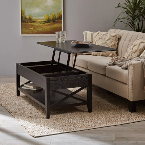 Lift-Top Coffee Table - Black