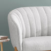 Curved Back Love Chair - Grey