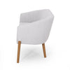 Curved Back Love Chair - Grey