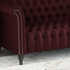 Buttoned Back Sofa - Wine