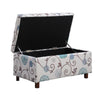 Floral Ottoman - Blue Floral Pattern