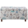 Floral Ottoman - Blue Floral Pattern