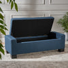 Tufted Storage Footstool - Navy Blue