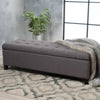 Fabric Storage Ottoman - Grey