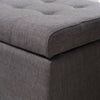 Fabric Storage Ottoman - Grey