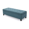 Fabric Storage Ottoman - Teal