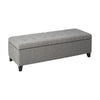 Fabric Storage Ottoman - Grey